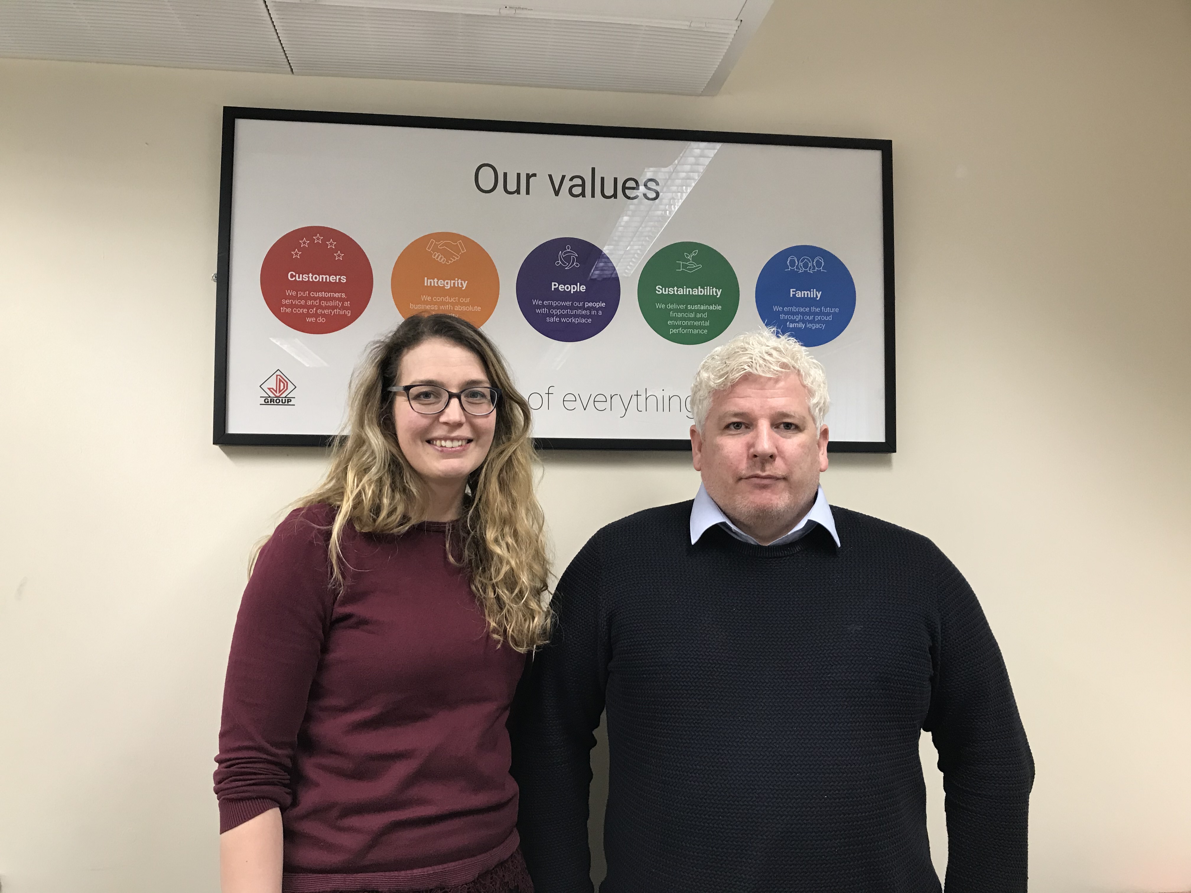 Anya Mayor and Jason McAteer