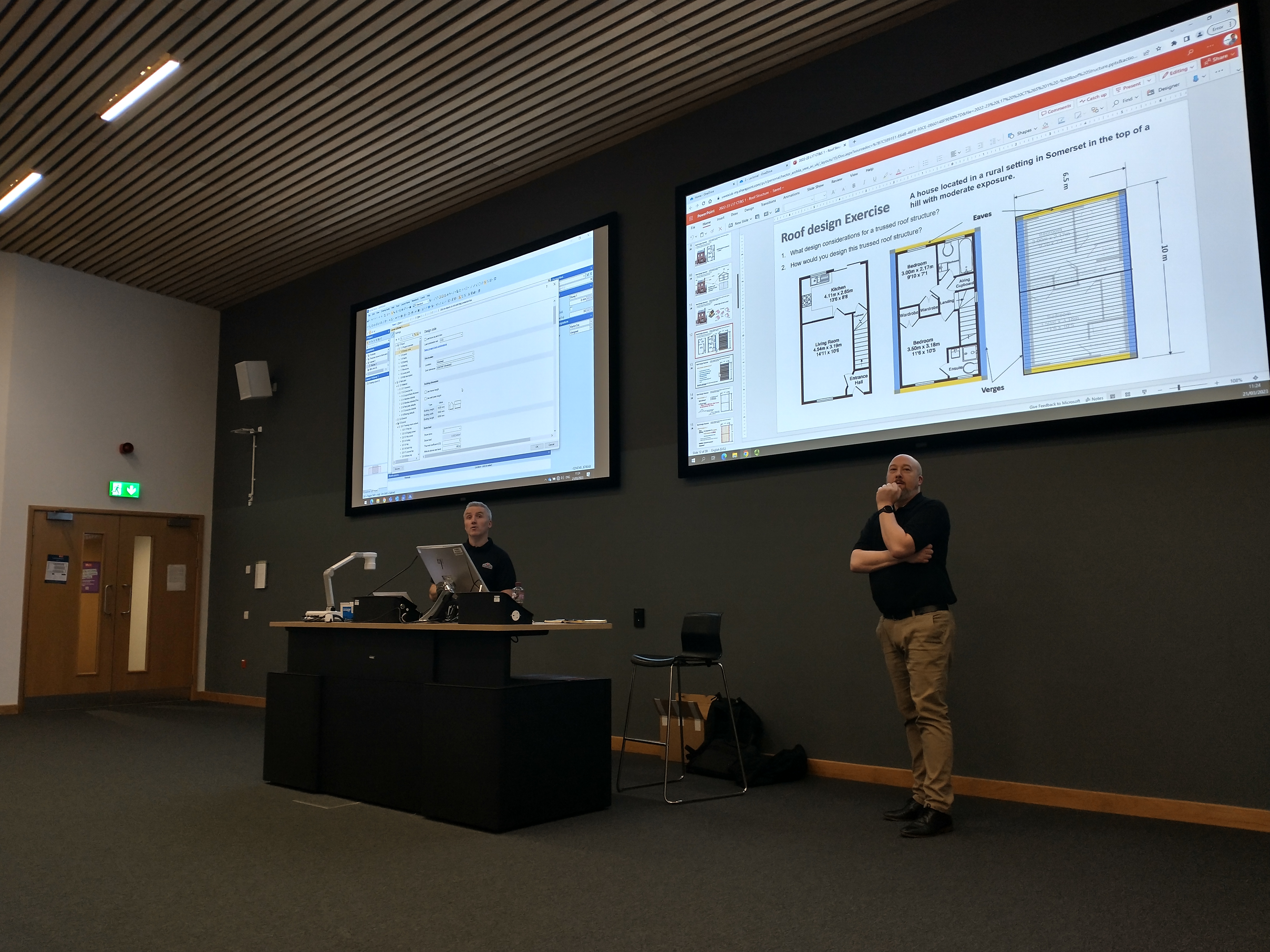 Oli and Martin giving their lecture